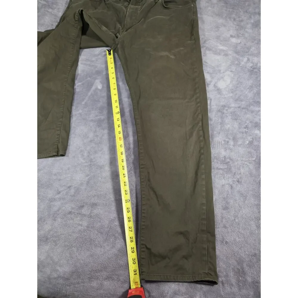 Polo Ralph Lauren Men Varick Slim Straight Sateen Pants Sz 42Bx34 Olive Sage C10